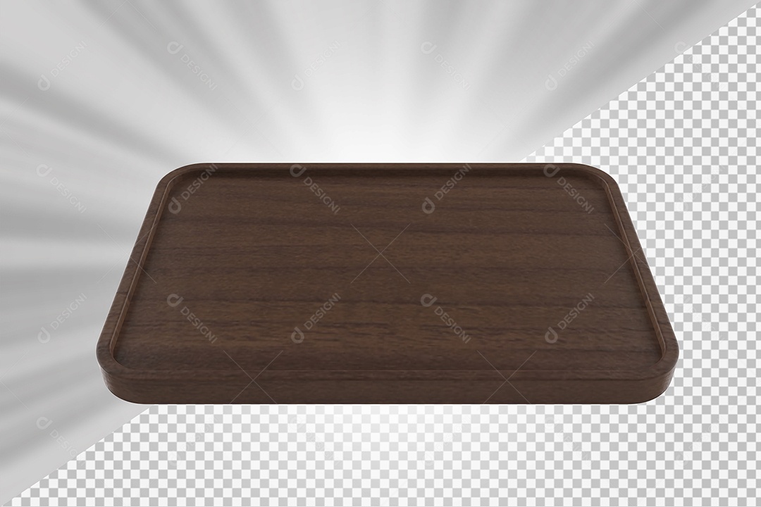 Elemento 3D Tábua de Madeira Para Composição PSD