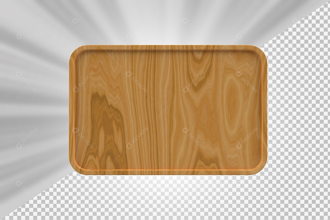 Elemento 3D Tábua de Madeira Para Composição PSD