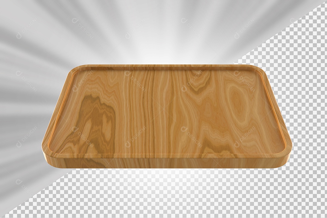 Elemento 3D Tábua de Madeira Para Composição PSD