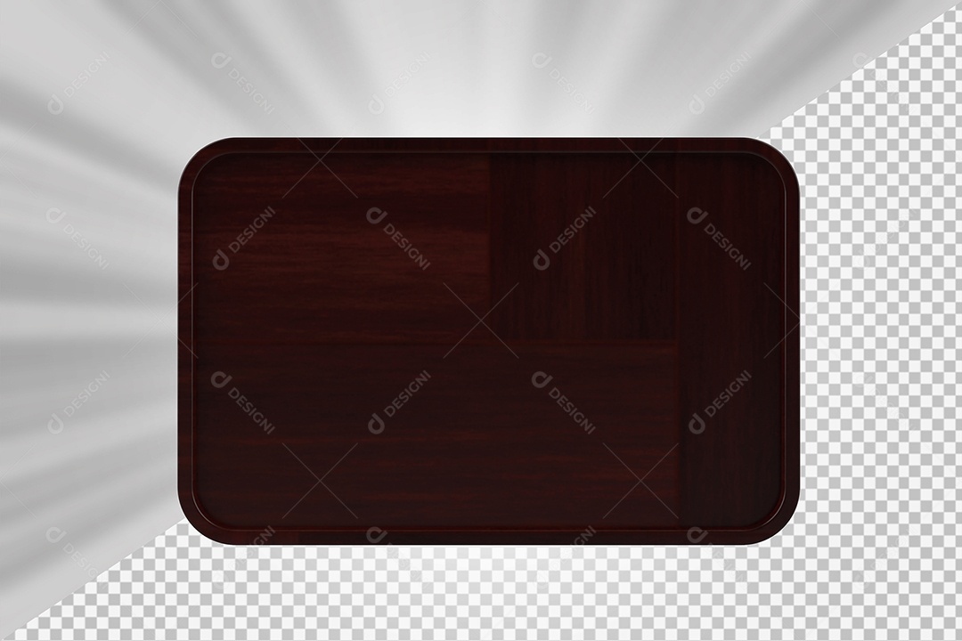 Elemento 3D Tábua de Madeira Para Composição PSD