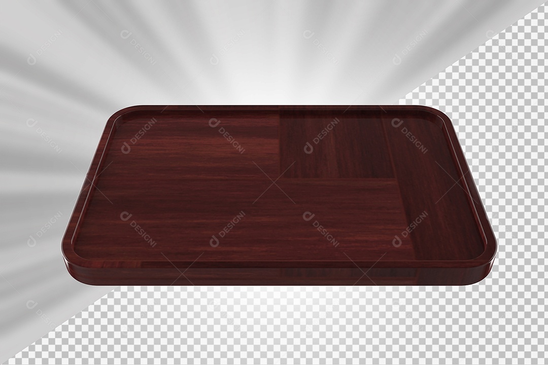 Elemento 3D Tábua de Madeira Para Composição PSD