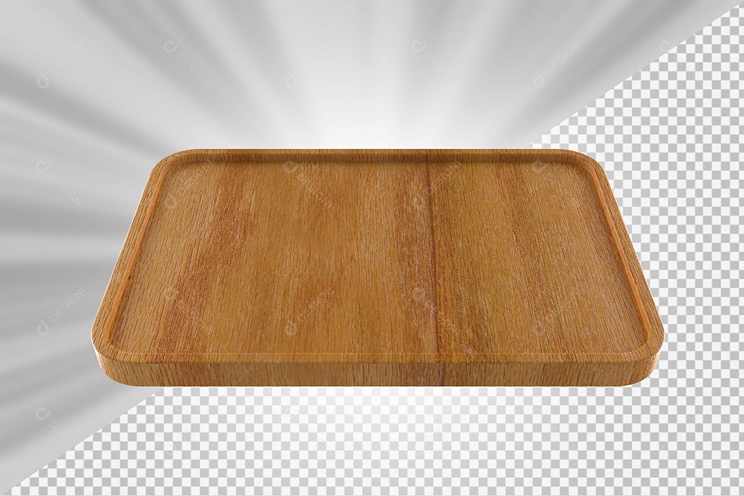 Elemento 3D Tábua de Madeira Para Composição PSD