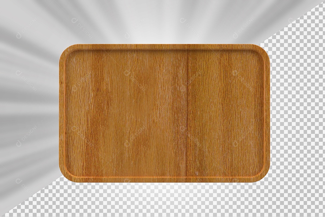 Elemento 3D Tábua de Madeira Para Composição PSD