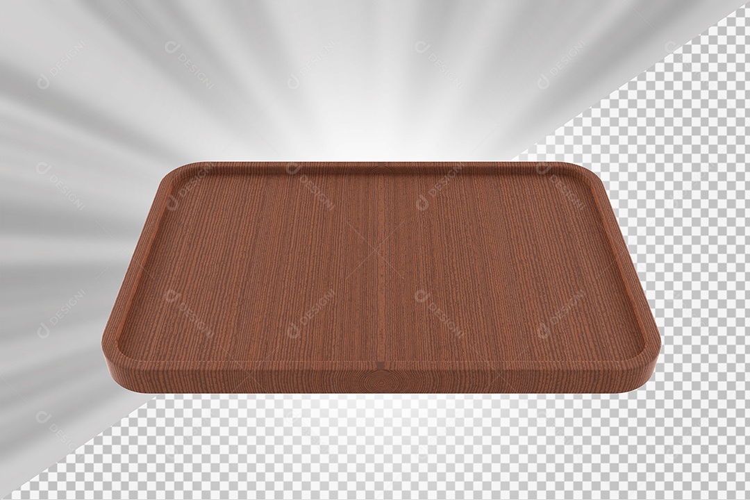 Elemento 3D Tábua de Madeira Para Composição PSD