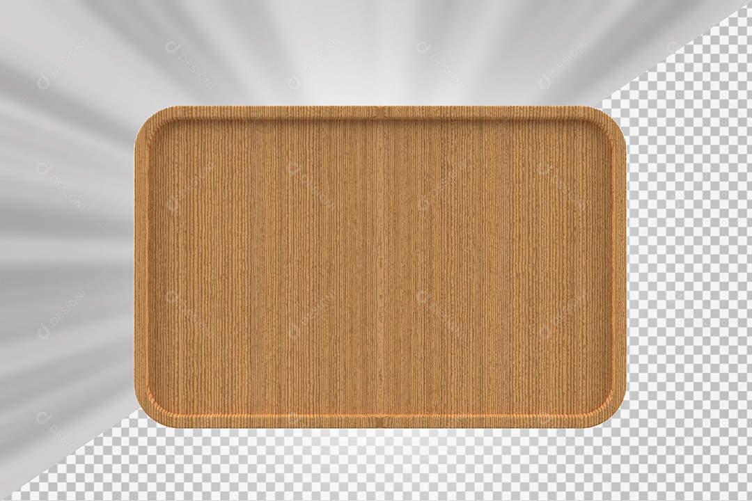 Elemento 3D Tábua de Madeira Para Composição PSD