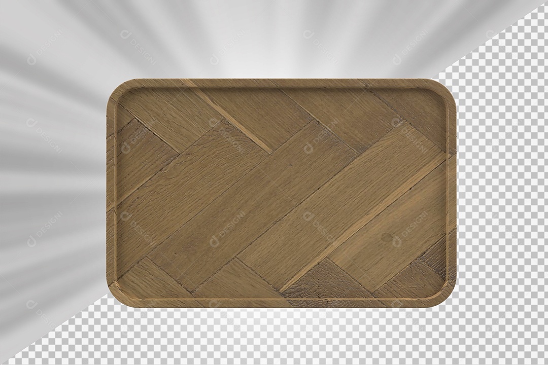Elemento 3D Tábua de Madeira Para Composição PSD