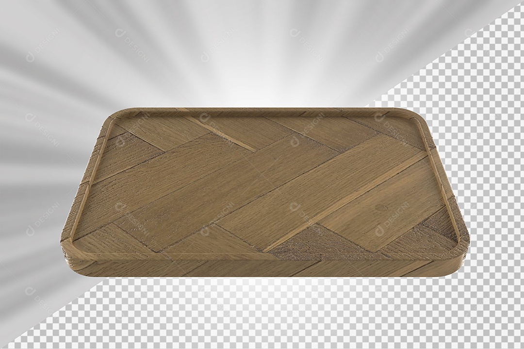 Elemento 3D Tábua de Madeira Para Composição PSD