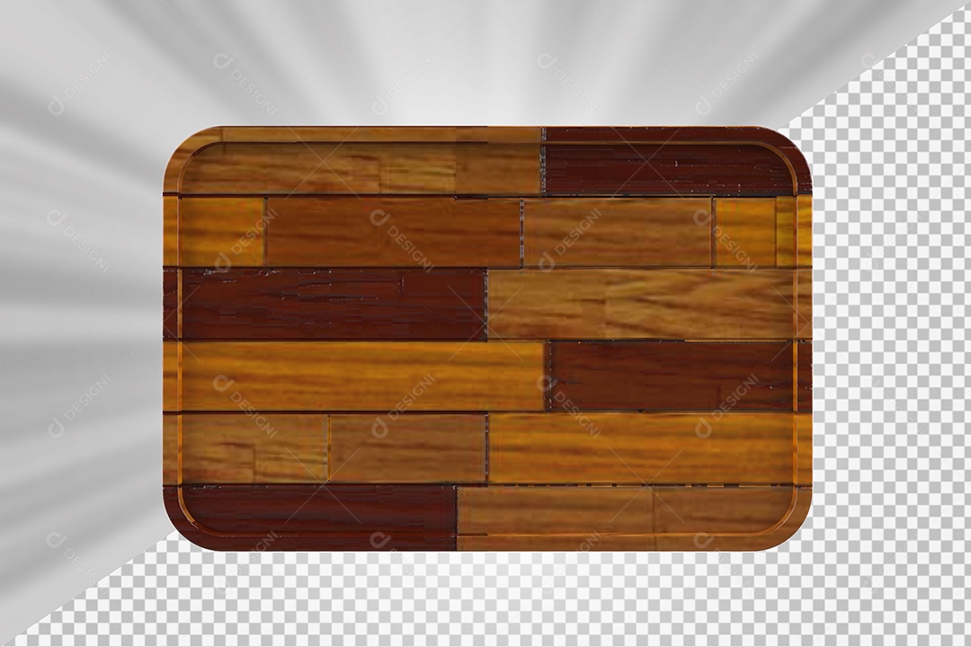 Elemento 3D Tábua de Madeira Para Composição PSD