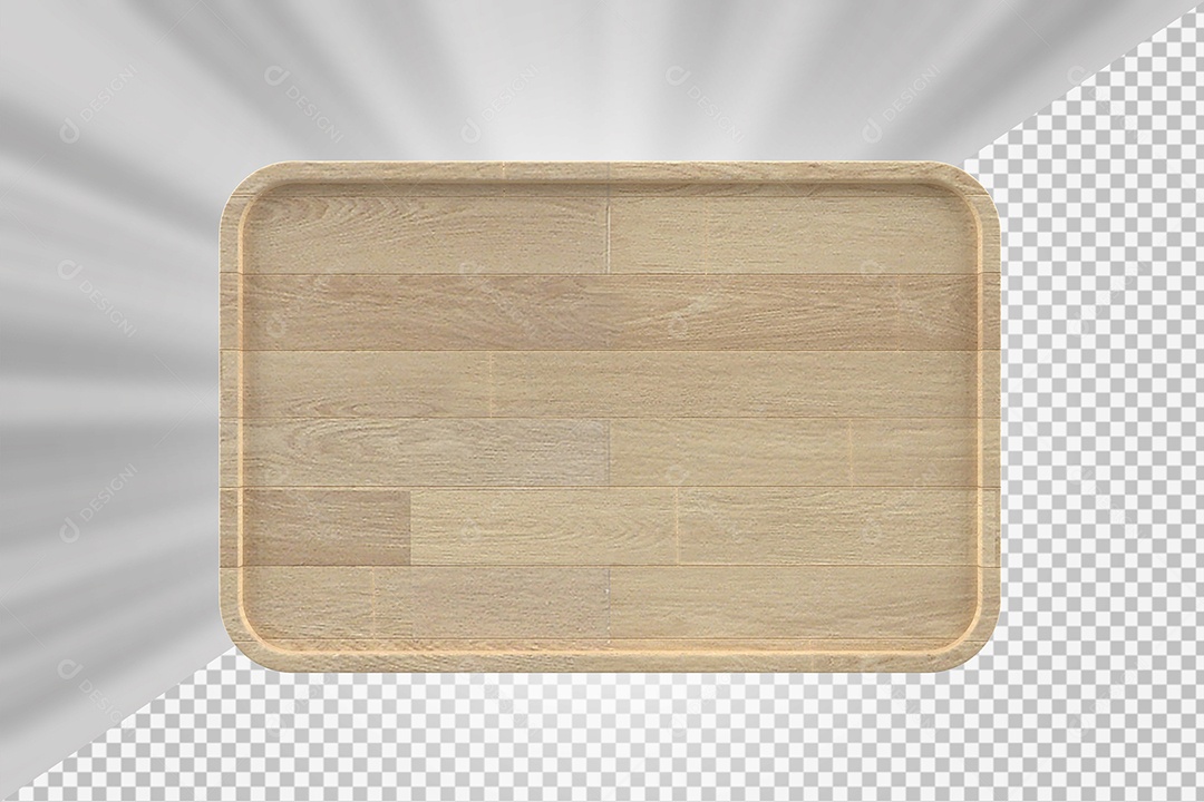 Elemento 3D Tábua de Madeira Para Composição PSD