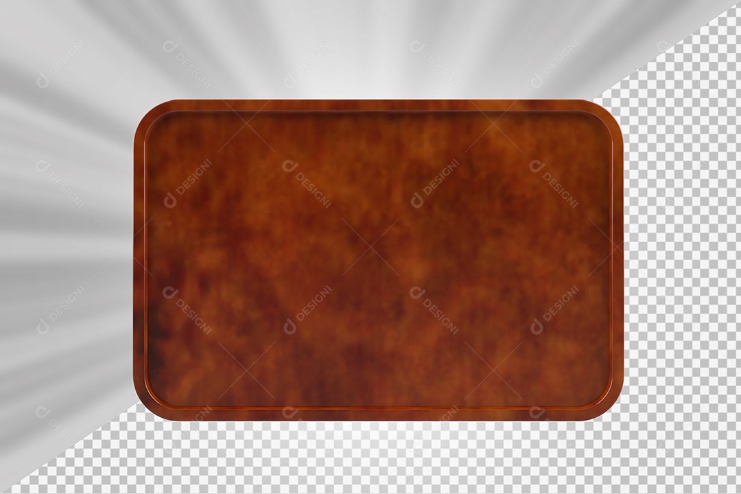 Elemento 3D Tábua de Madeira Para Composição PSD