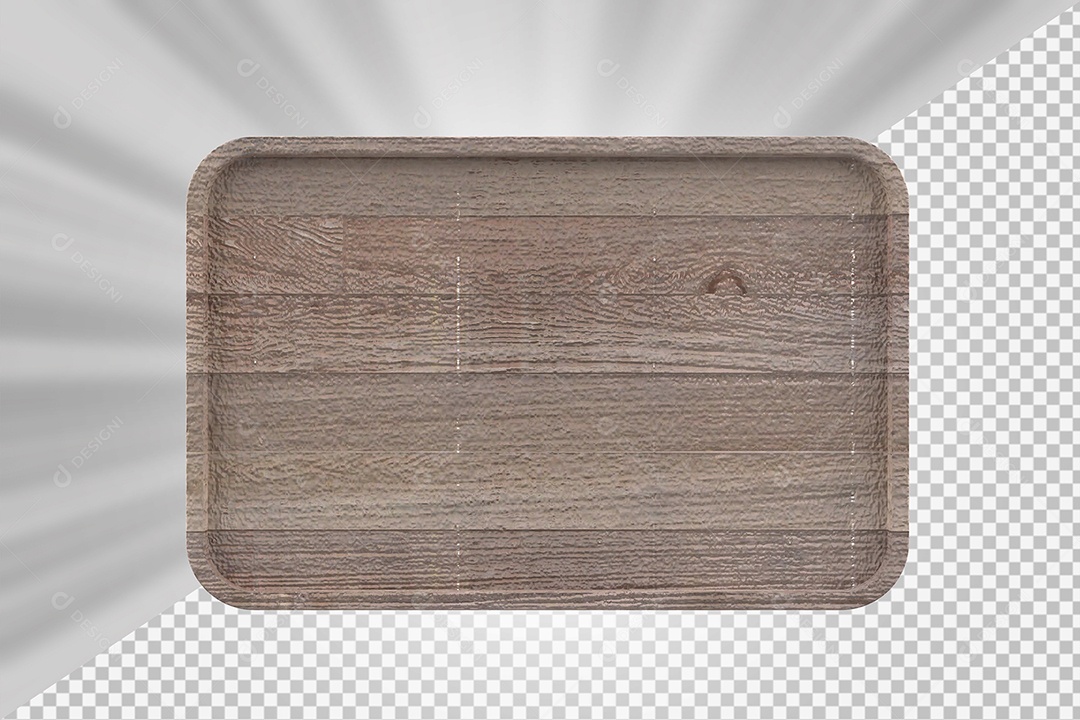 Elemento 3D Tábua de Madeira Para Composição PSD