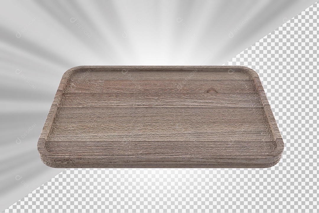 Elemento 3D Tábua de Madeira Para Composição PSD