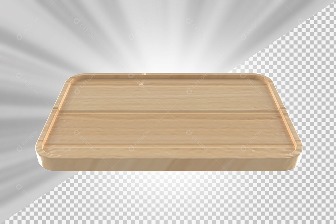 Elemento 3D Tábua de Madeira Para Composição PSD