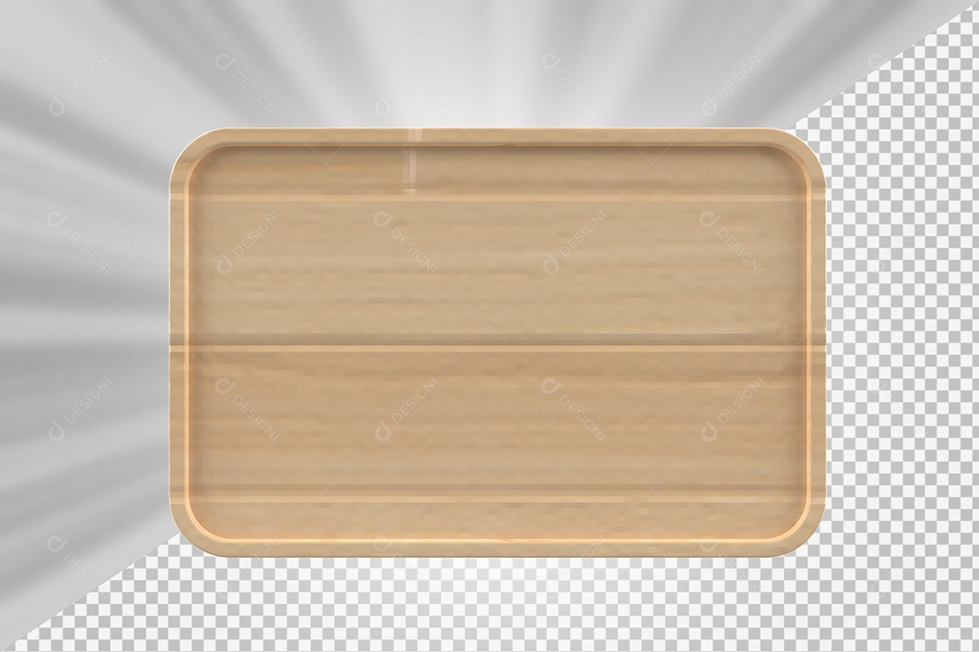 Elemento 3D Tábua de Madeira Para Composição PSD