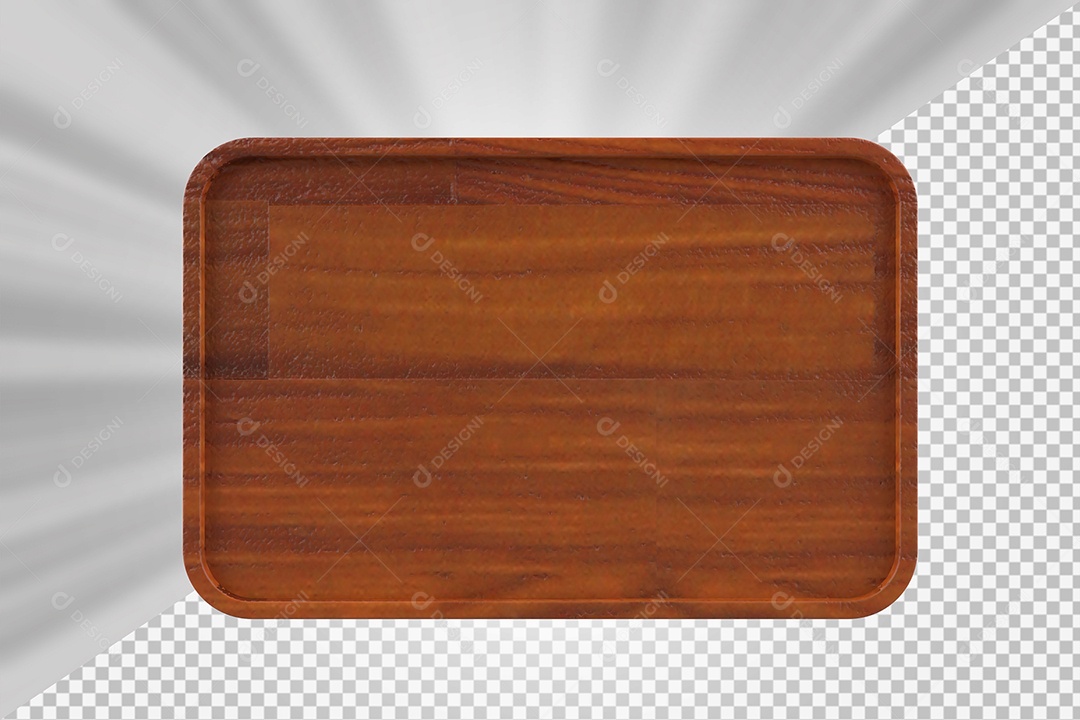 Elemento 3D Tábua de Madeira Para Composição PSD