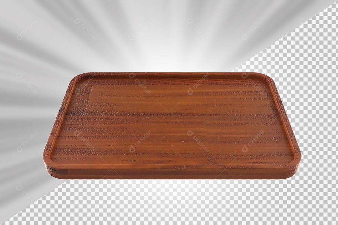 Elemento 3D Tábua de Madeira Para Composição PSD