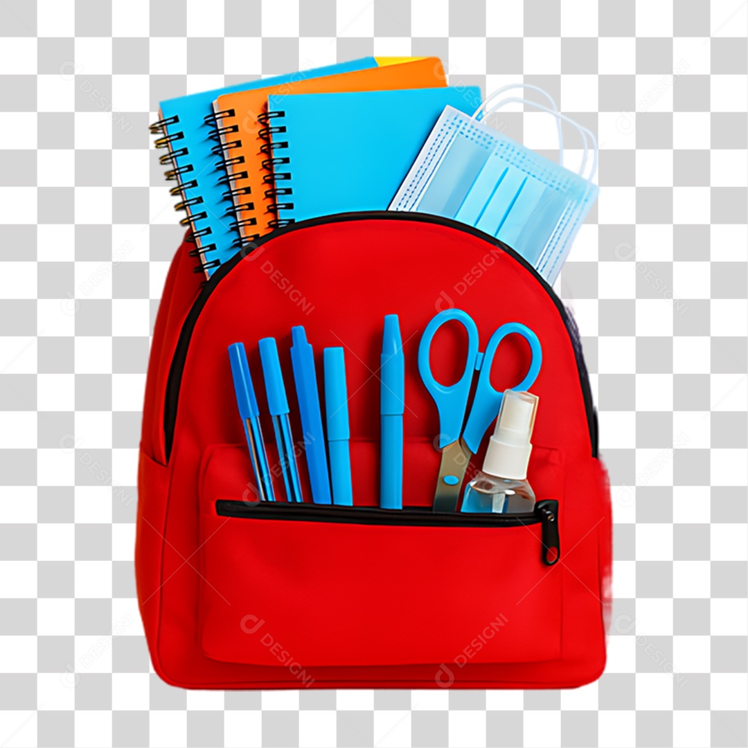 Bolsa Escolar PNG Transparente