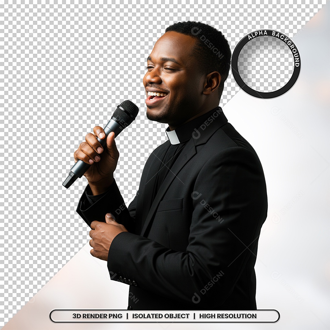 Personagem Pastor de Igreja Para Composição PSD