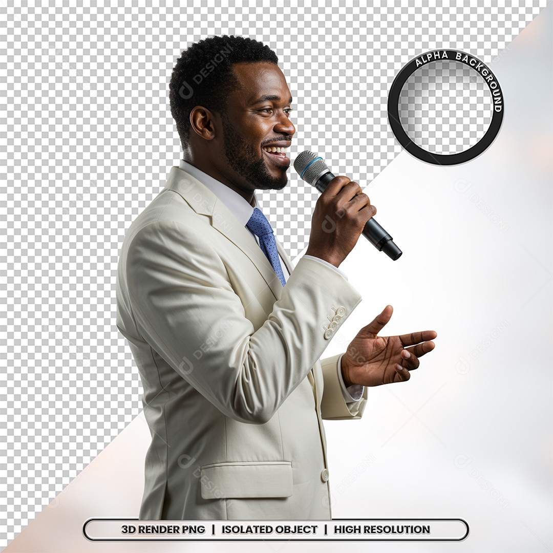 Personagem Pastor de Igreja Para Composição PSD