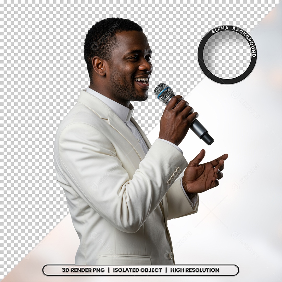 Personagem Pastor de Igreja Para Composição PSD