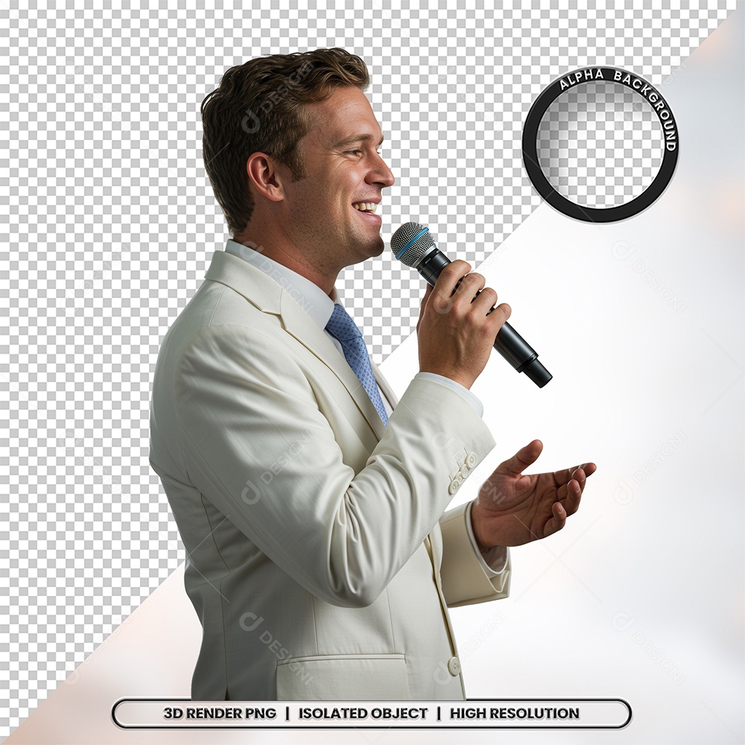 Personagem Pastor de Igreja Para Composição PSD