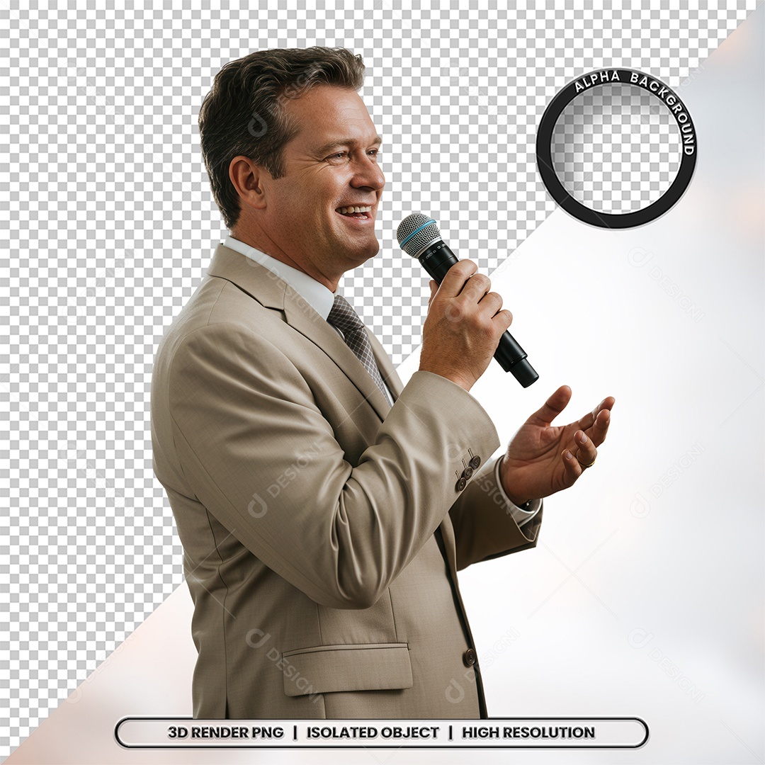 Personagem Pastor de Igreja Para Composição PSD