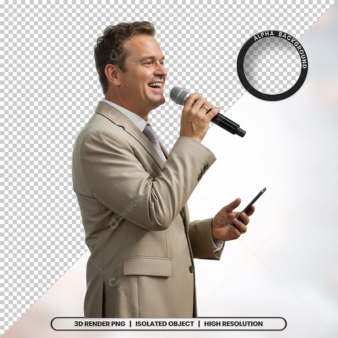 Personagem Pastor de Igreja Para Composição PSD