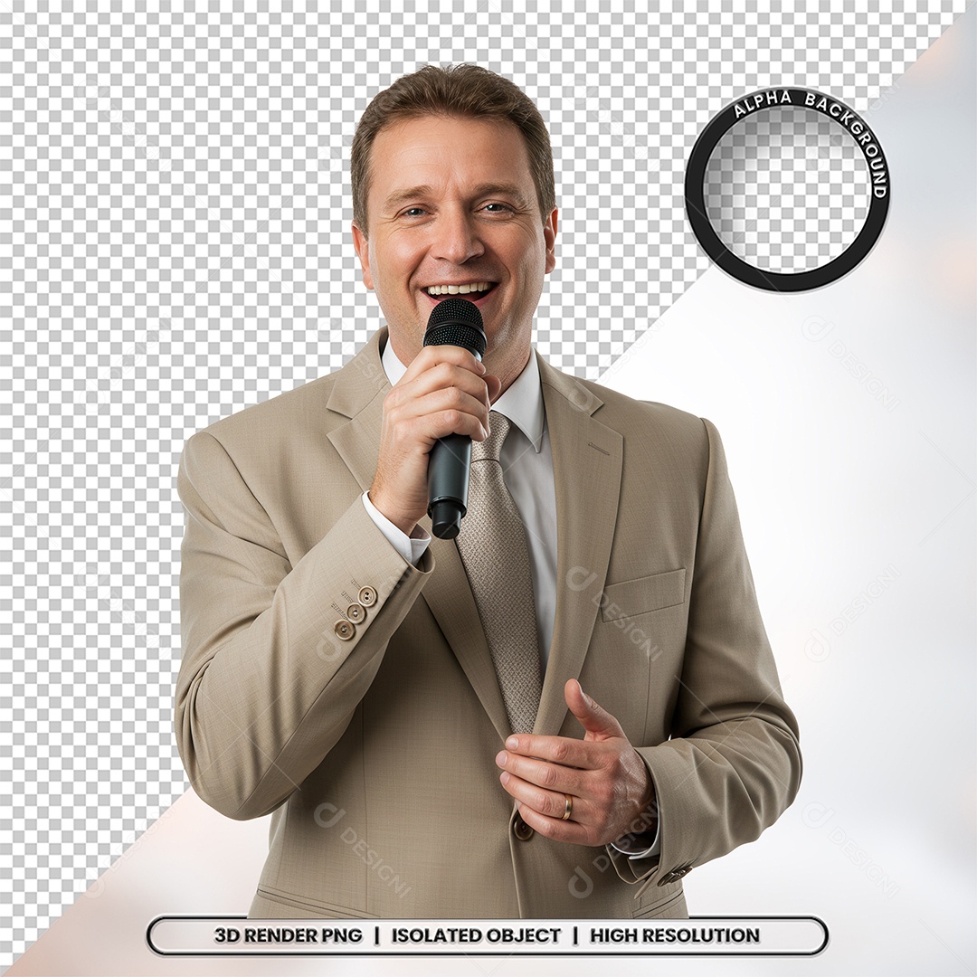 Personagem Pastor de Igreja Para Composição PSD