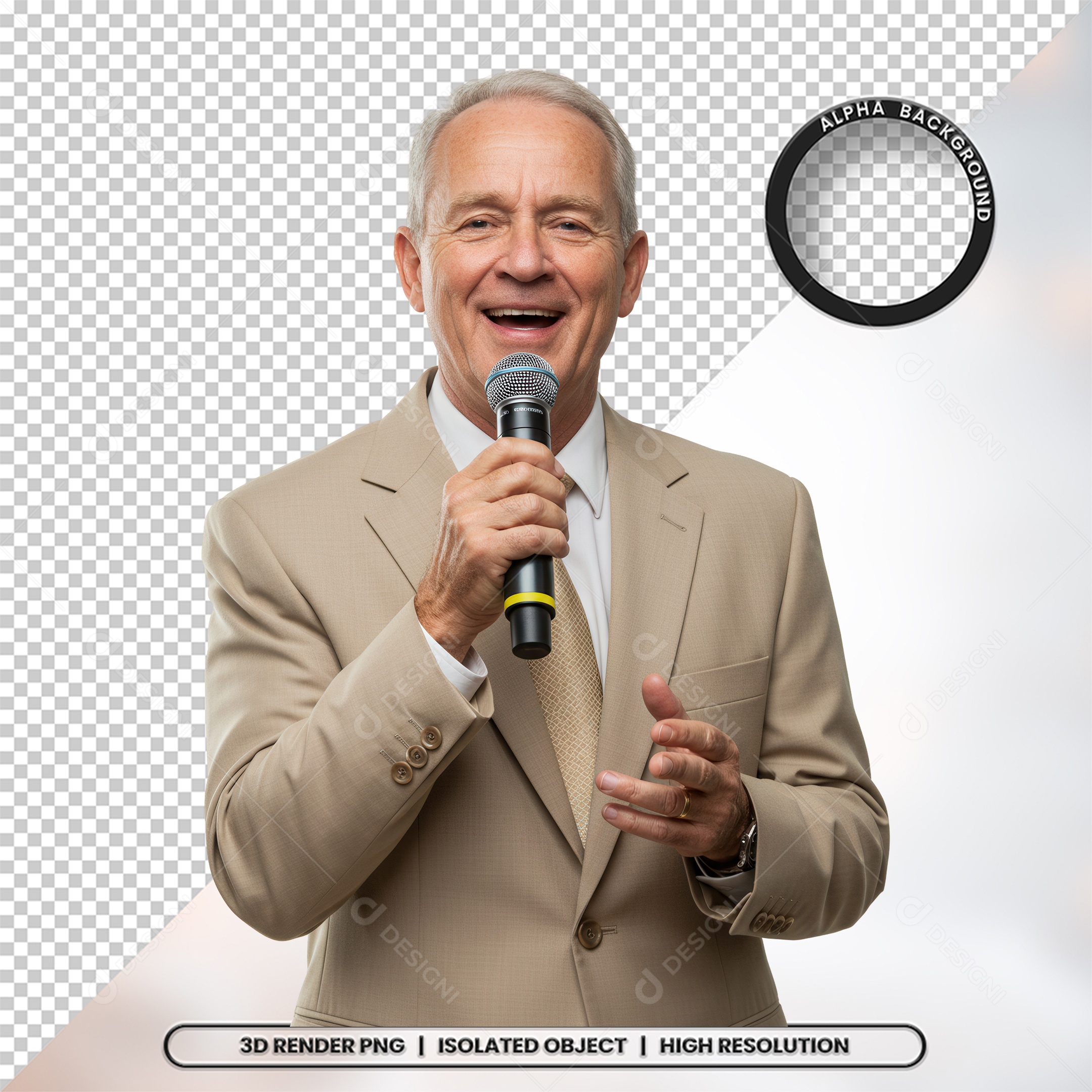 Personagem Pastor de Igreja Para Composição PSD