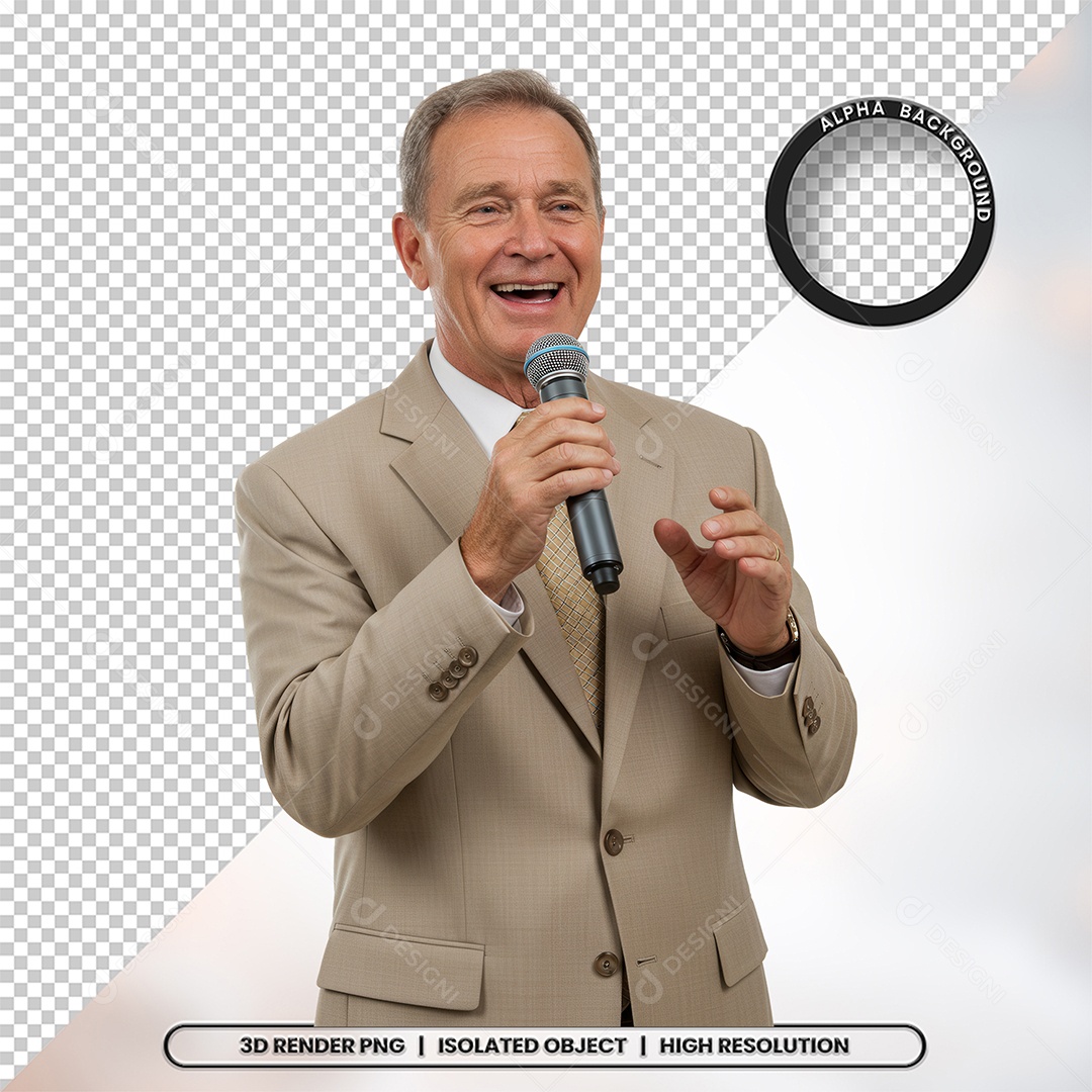 Personagem Pastor de Igreja Para Composição PSD