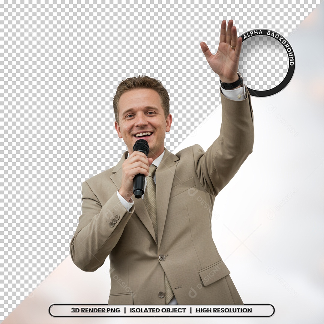 Personagem Pastor de Igreja Para Composição PSD