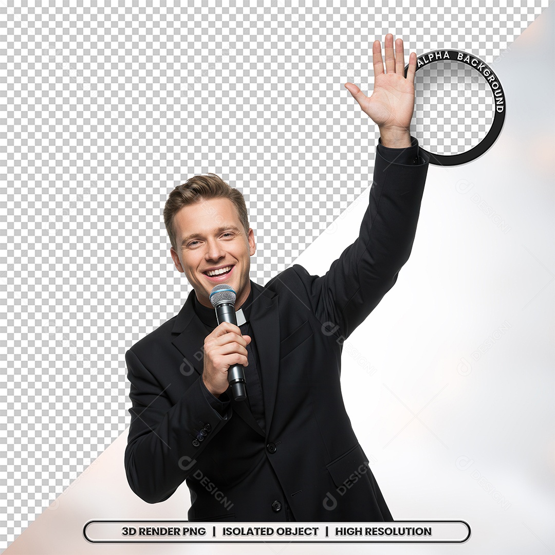 Personagem Pastor de Igreja Para Composição PSD