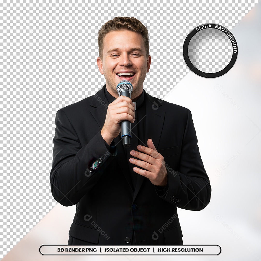 Personagem Pastor de Igreja Para Composição PSD