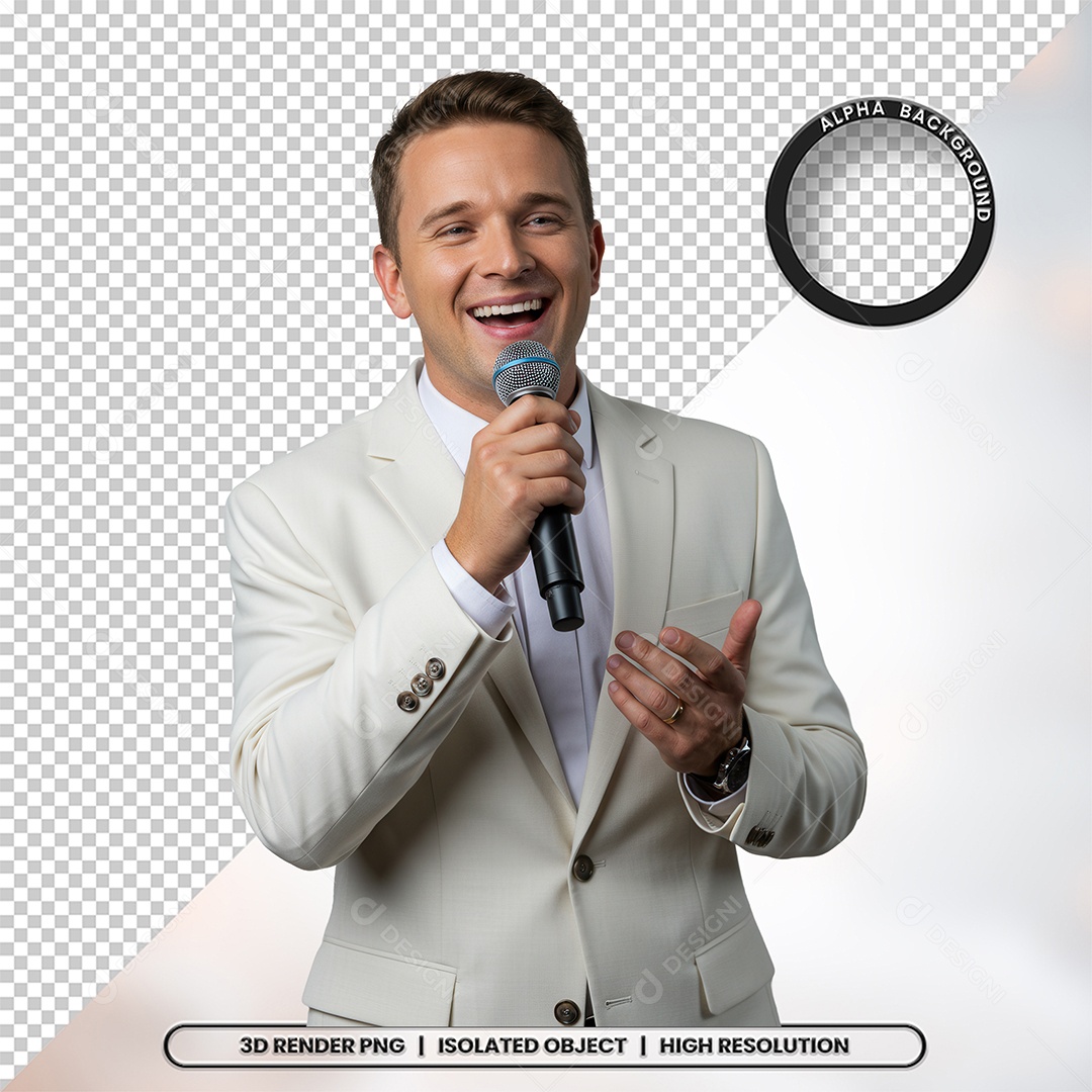 Personagem Pastor de Igreja Para Composição PSD