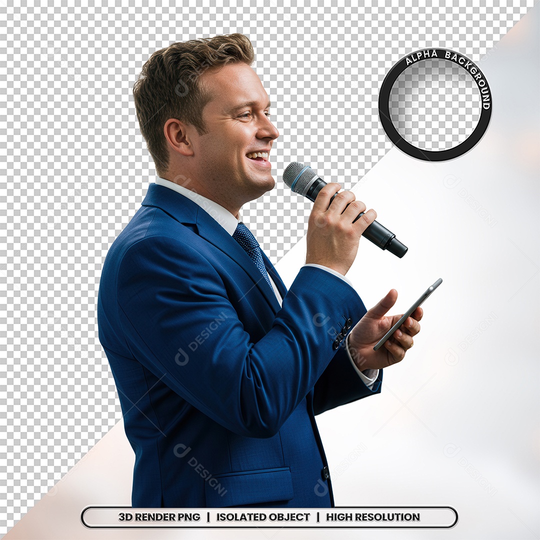 Personagem Pastor de Igreja Para Composição PSD