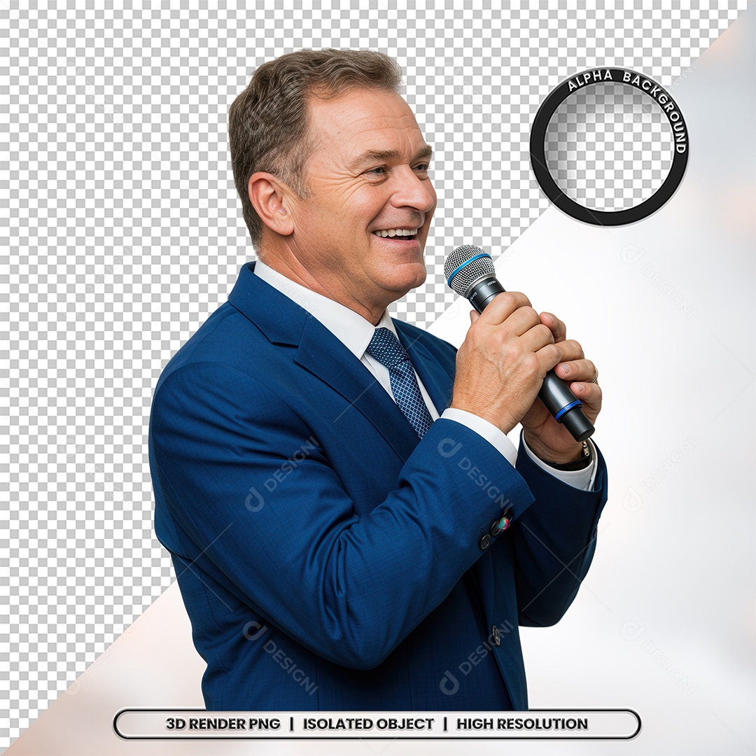 Personagem Pastor de Igreja Para Composição PSD