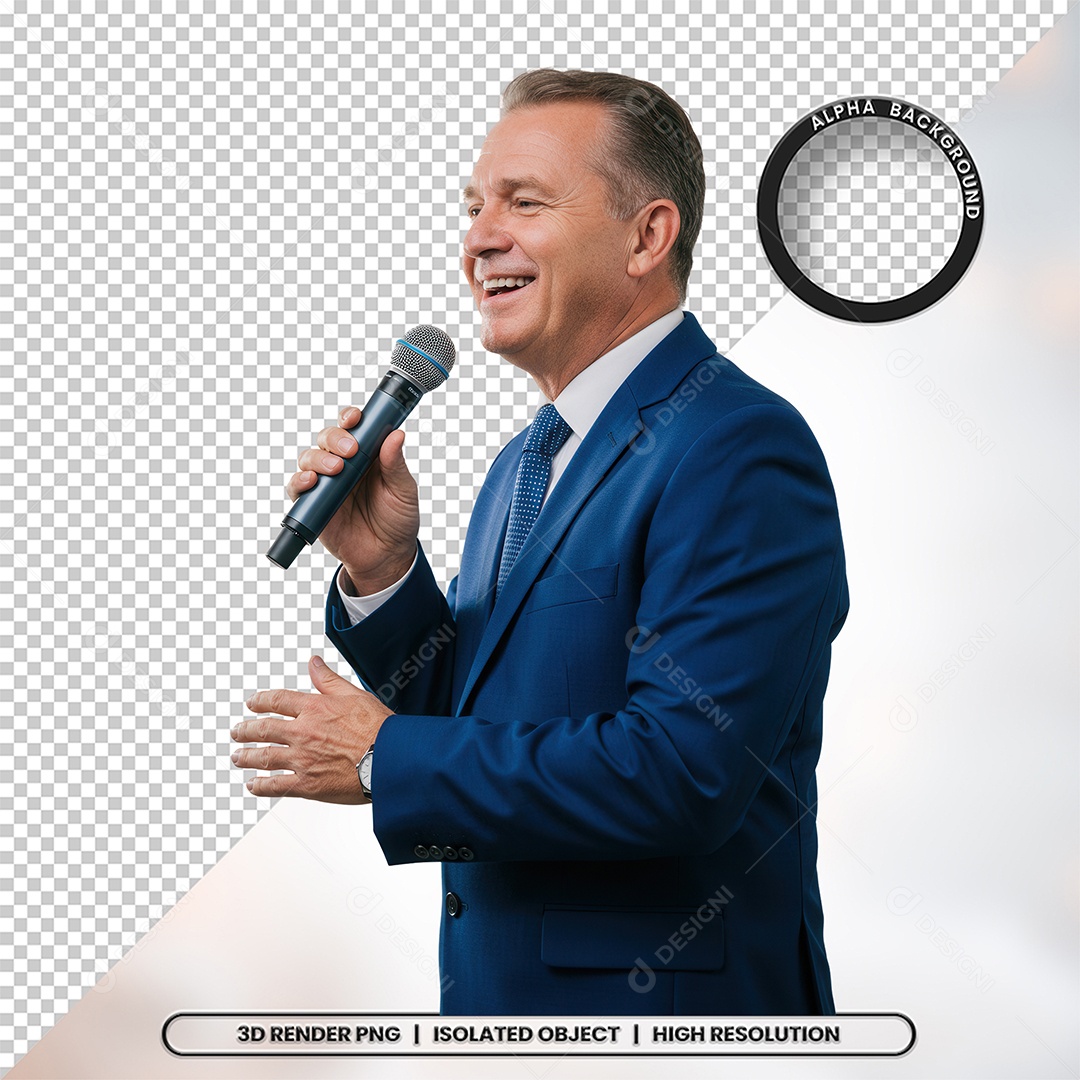 Personagem Pastor de Igreja Para Composição PSD