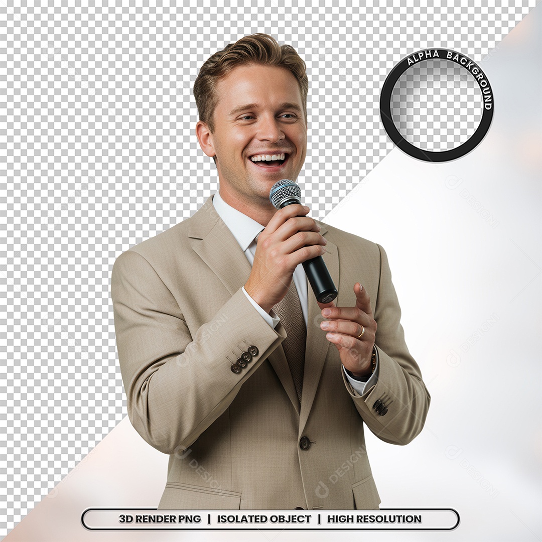 Personagem Pastor de Igreja Para Composição PSD