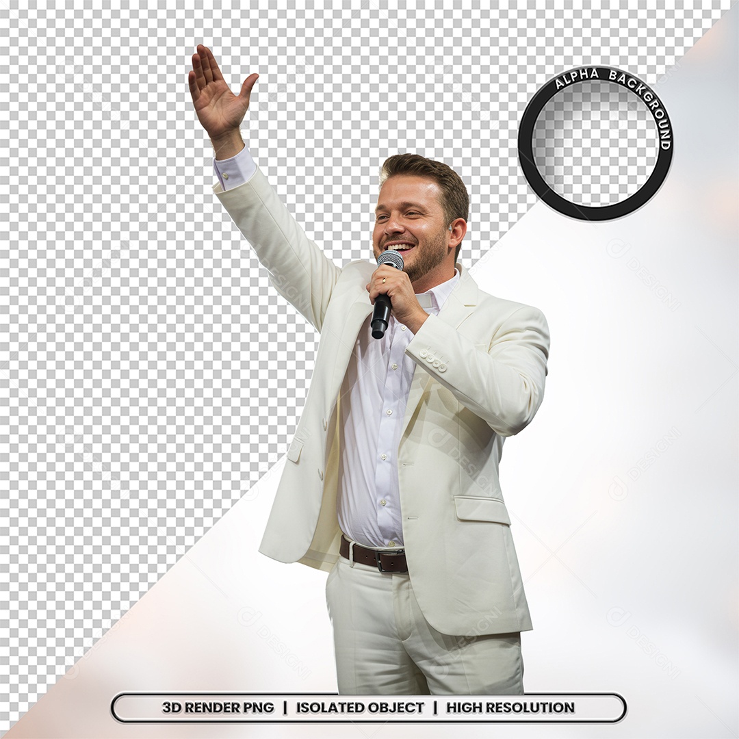 Personagem Pastor de Igreja Para Composição PSD