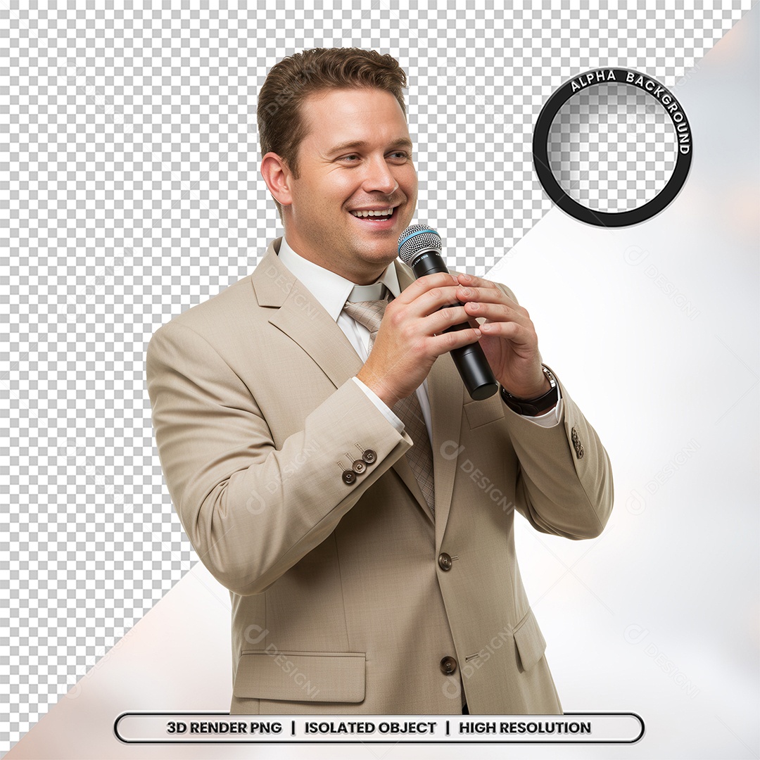 Personagem Pastor de Igreja Para Composição PSD