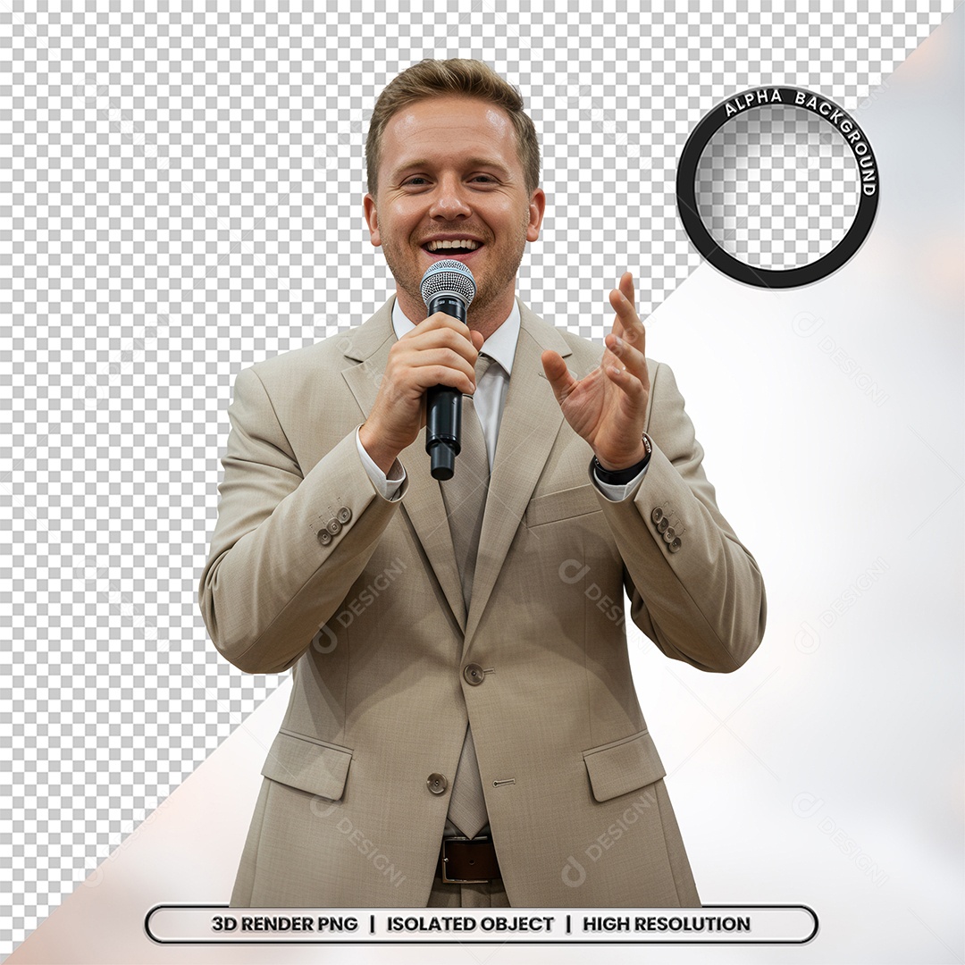 Personagem Pastor de Igreja Para Composição PSD