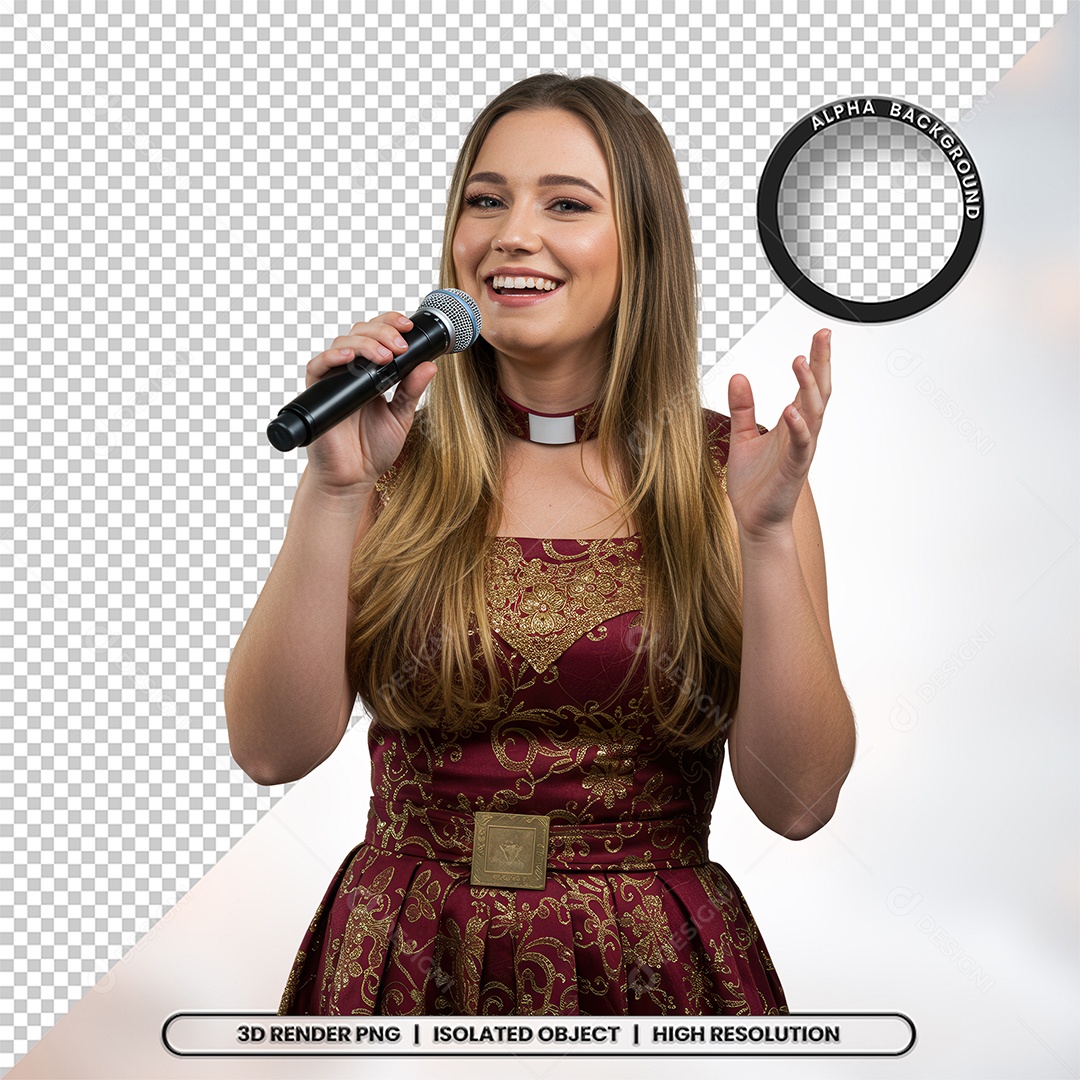 Personagem Pastora de Igreja Para Composição PSD