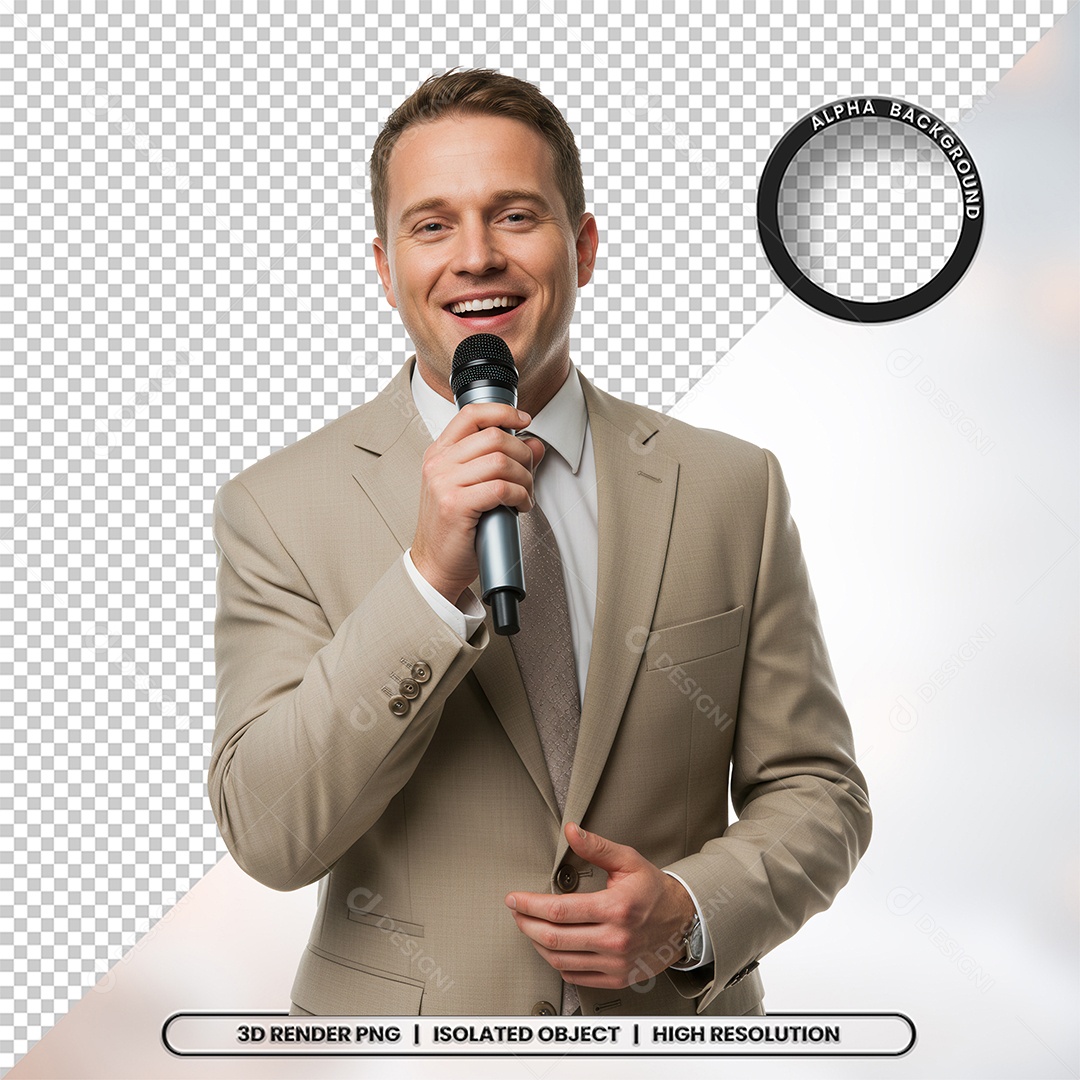 Personagem Pastor de Igreja Para Composição PSD