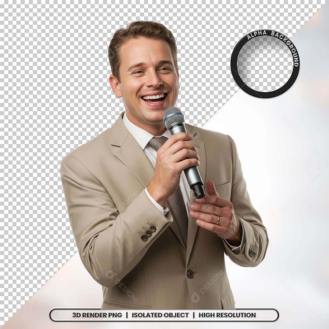 Personagem Pastor de Igreja Para Composição PSD