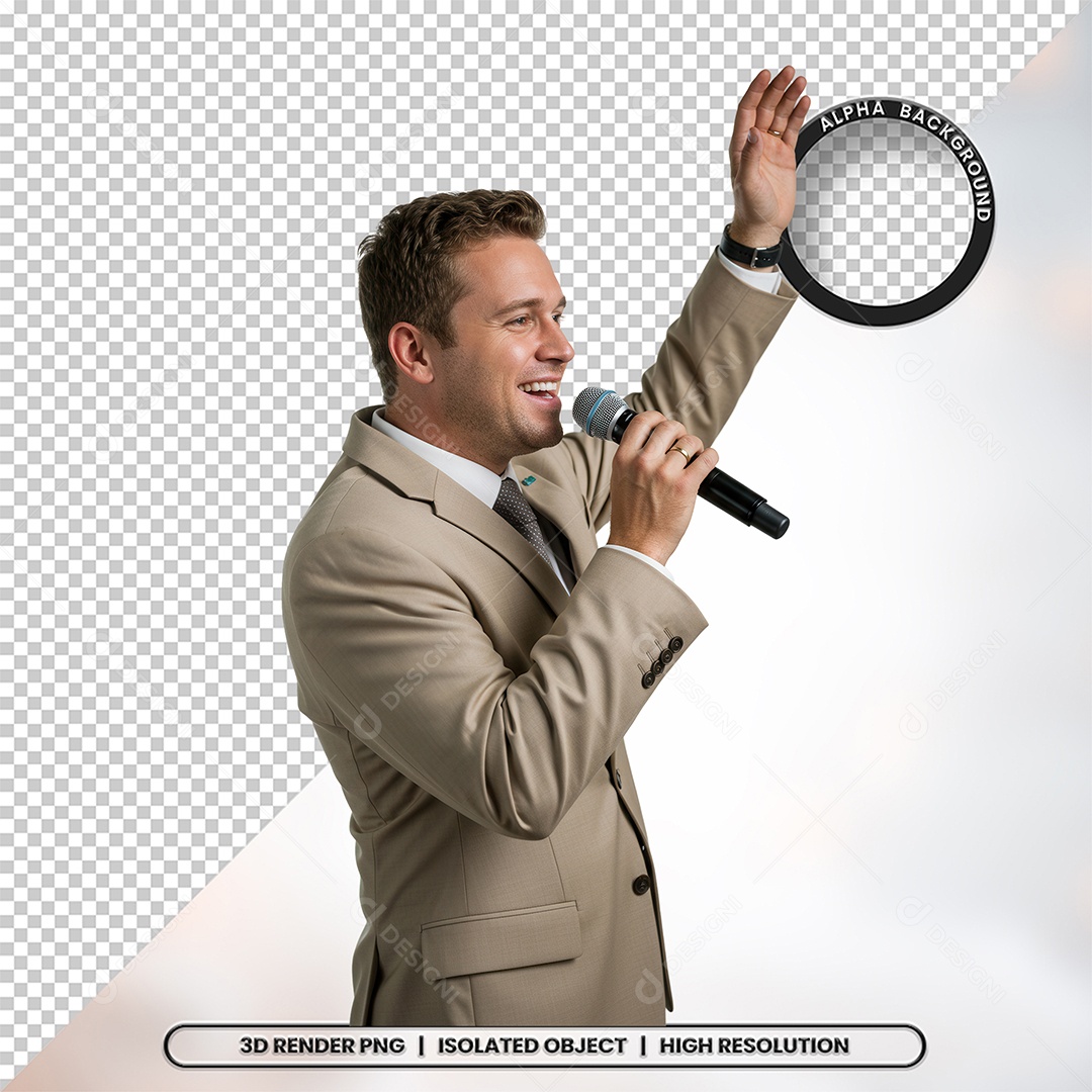 Personagem Pastor de Igreja Para Composição PSD