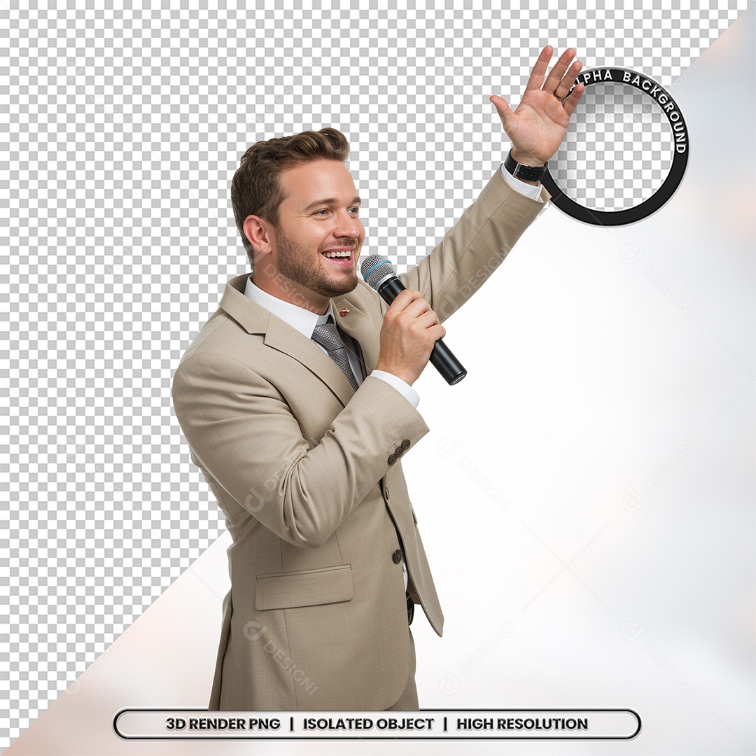 Personagem Pastor de Igreja Para Composição PSD