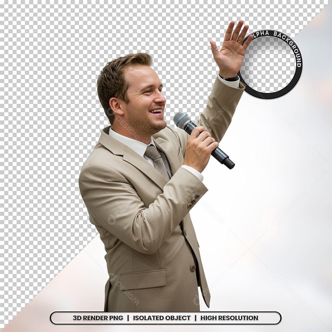 Personagem Pastor de Igreja Para Composição PSD