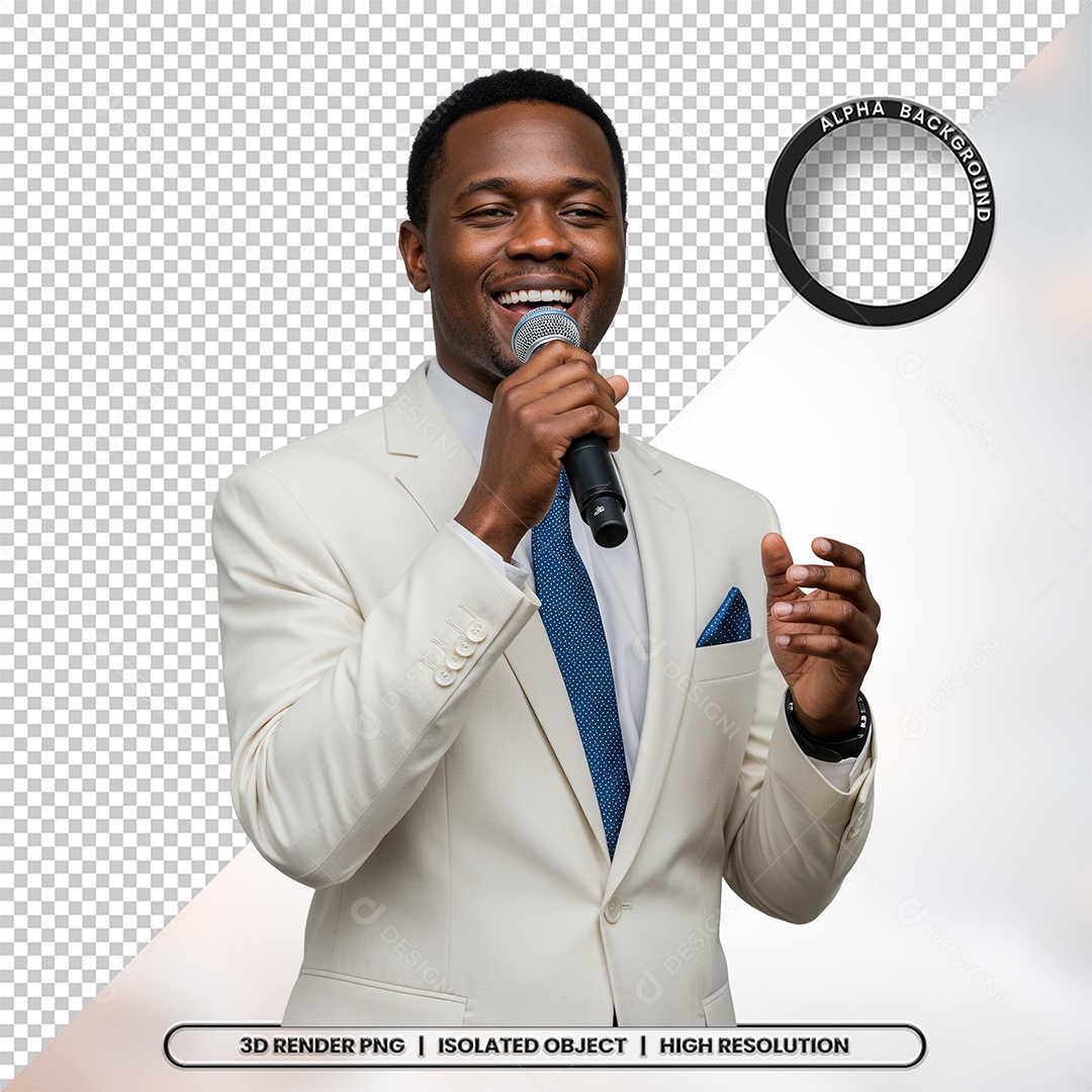 Personagem Pastor de Igreja Para Composição PSD