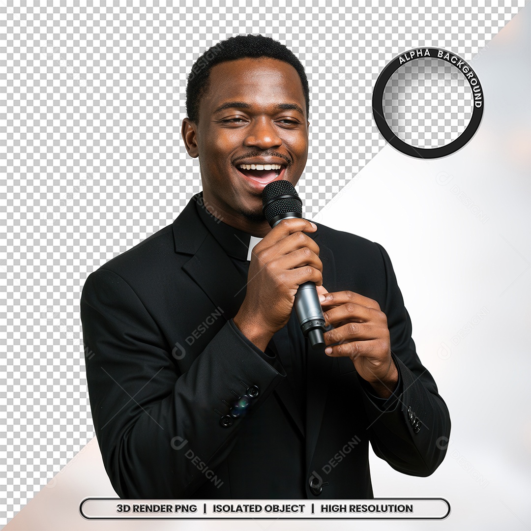 Personagem Pastor de Igreja Para Composição PSD