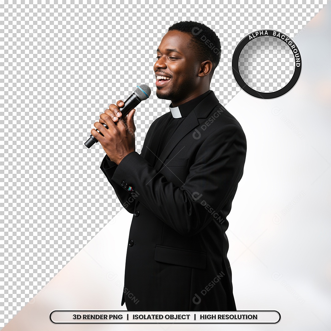 Personagem Pastor de Igreja Para Composição PSD